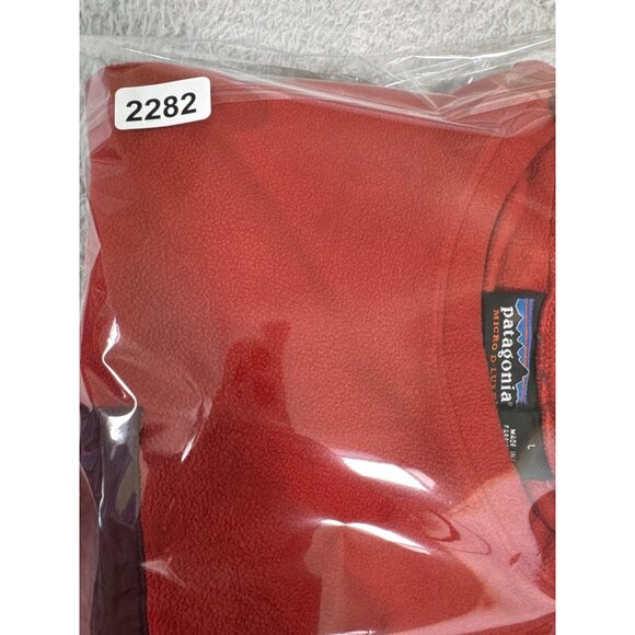 Vtg Patagonia Top Mens L Red/Brown Micro D-Luxe Long Sleeve Lightweight - Picture 12 of 12